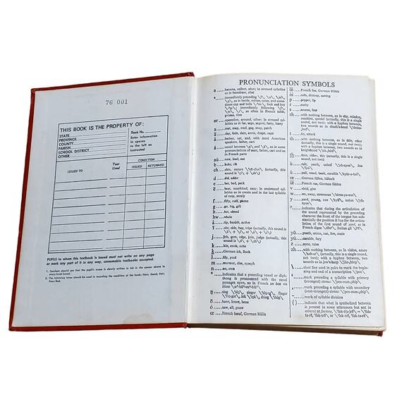 1974 Merriam Websters New Students Dictionary Vtg HC USA - Picture 4 of 11